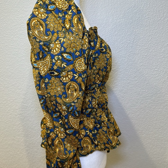 Boden women’s off the shoulder decorative paisley long sleeve top size 4 - Picture 5 of 8